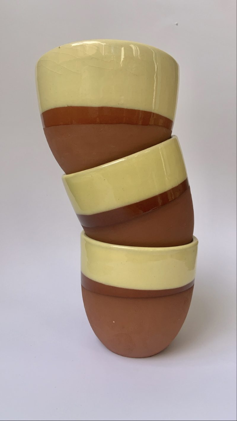 TAZA SIN ASA CERAMICA ARTESANAL - Imagen 6