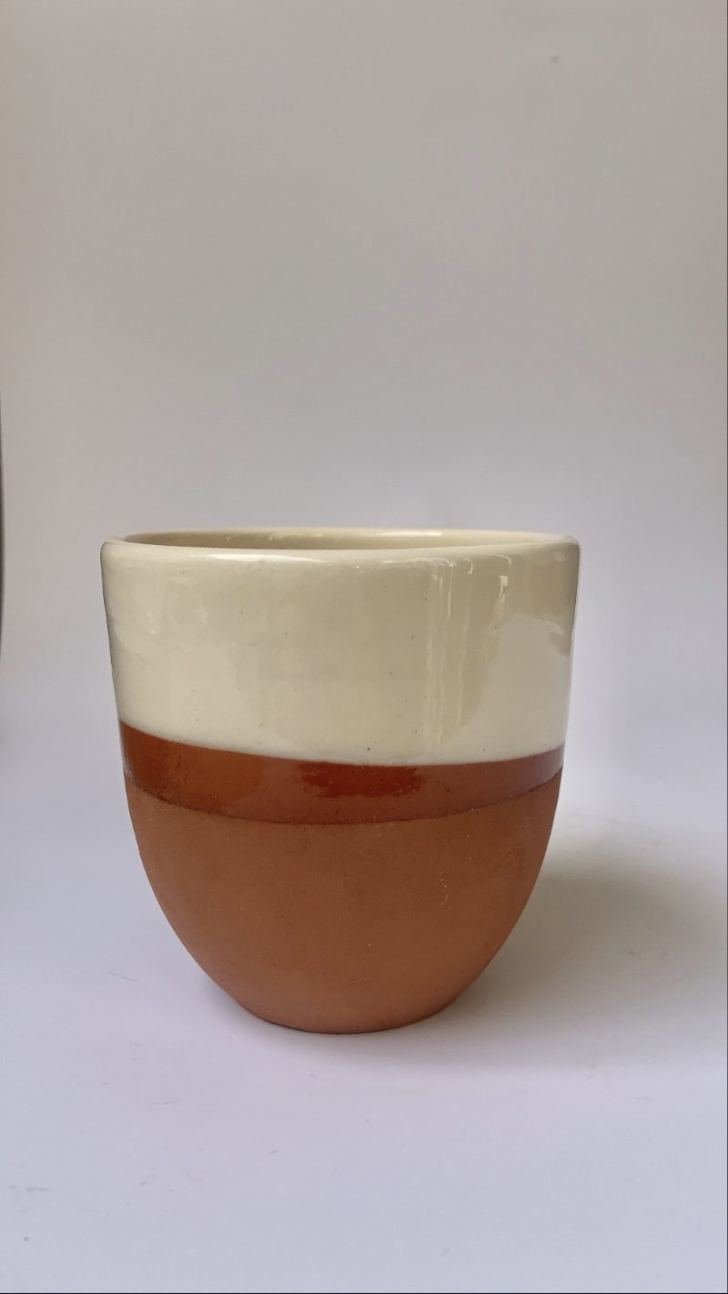 TAZA SIN ASA CERAMICA ARTESANAL