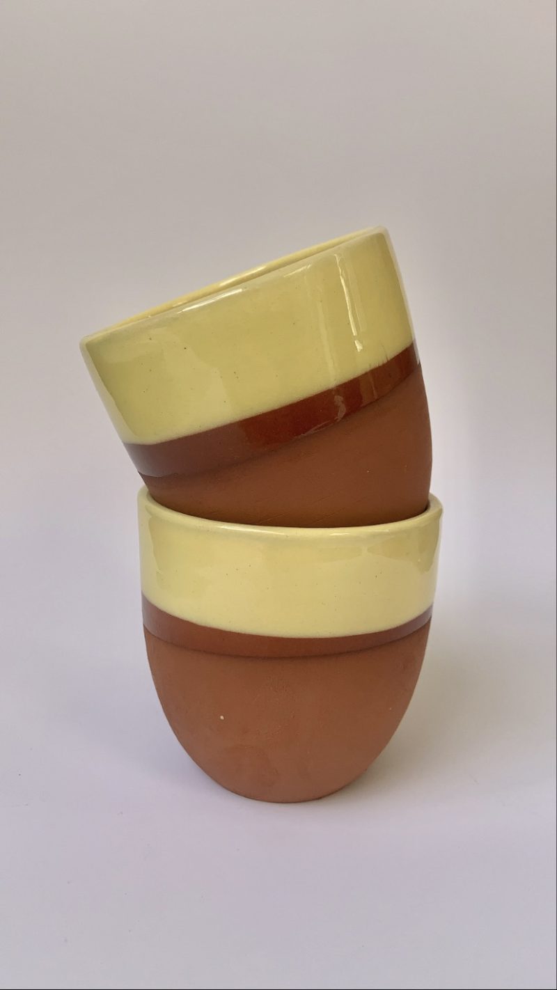 TAZA SIN ASA CERAMICA ARTESANAL - Imagen 5