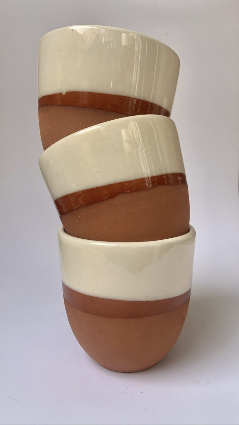 TAZA SIN ASA CERAMICA ARTESANAL - Imagen 3