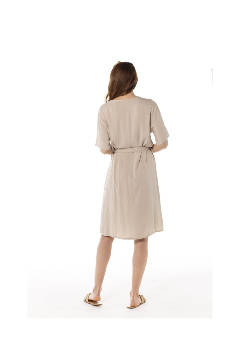 VESTIDO BOTONES CRUDO - Imagen 2