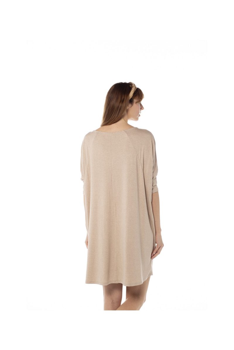 Vestido frunce vigoré, 100% viscosa. Tienda online comprar ropa ecológica y moda sostenible al mejor precio.
