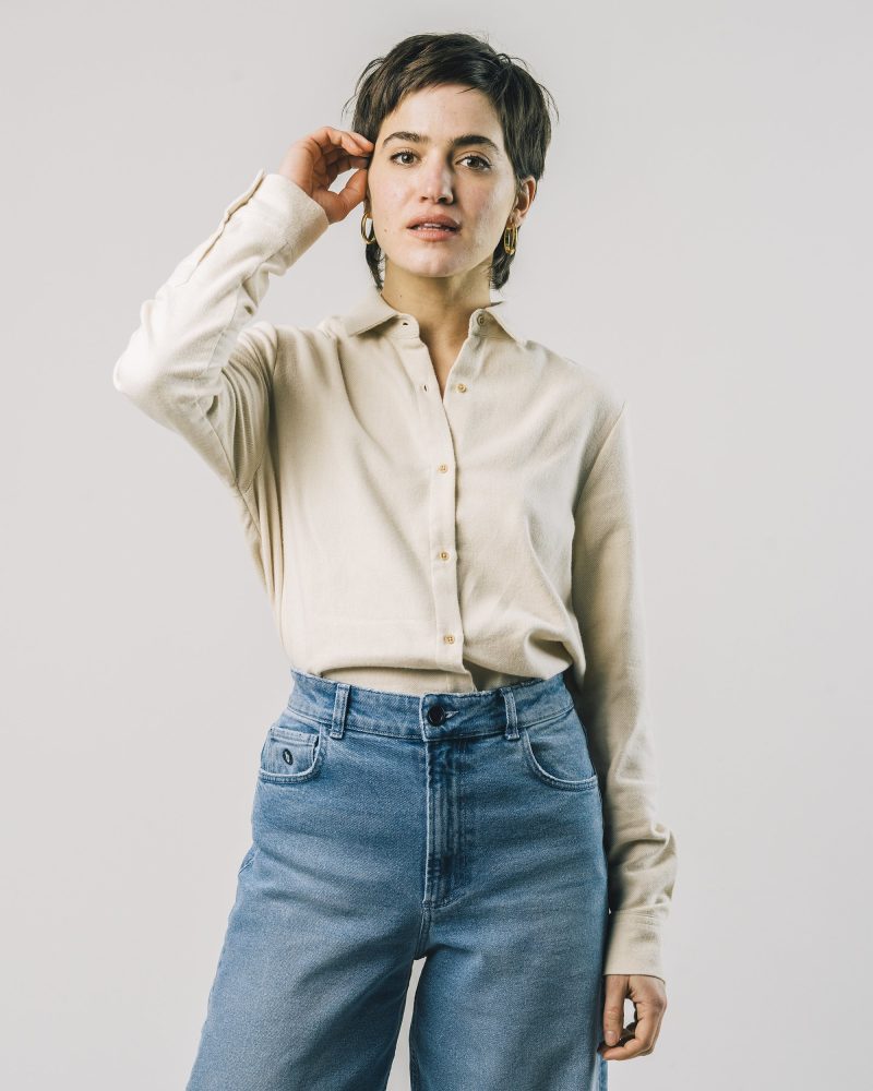 BLUSA GRUESA FLANNEL CRUDO - Imagen 6