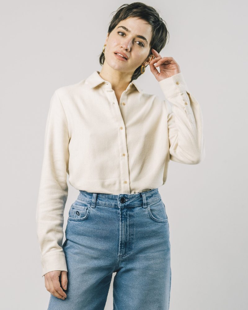 BLUSA GRUESA FLANNEL CRUDO - Imagen 4