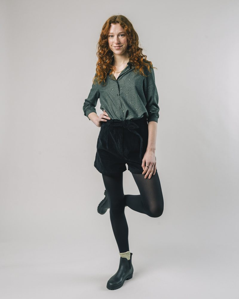 BLUSA VERDE CON PUNTOS NEGROS 100% Ecovero Viscosa - Imagen 2