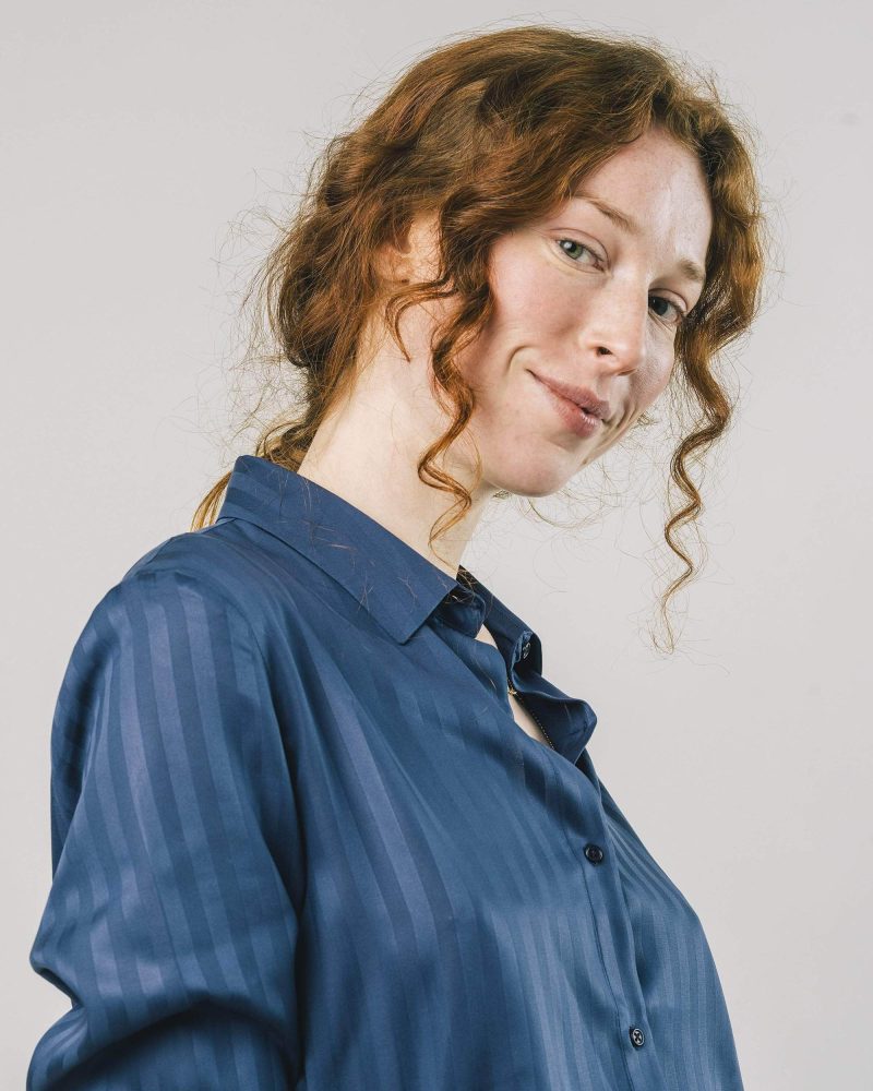 BLUSA RAYAS MARINO 100% ECOVERO VISCOSA - Imagen 4