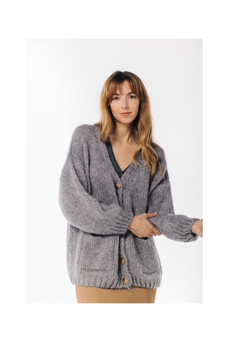 CHAQUETA BOTONES GRIS - Imagen 2