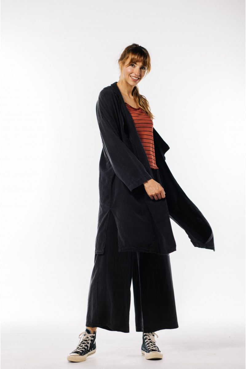 GABARDINA NEGRA 100% TENCEL