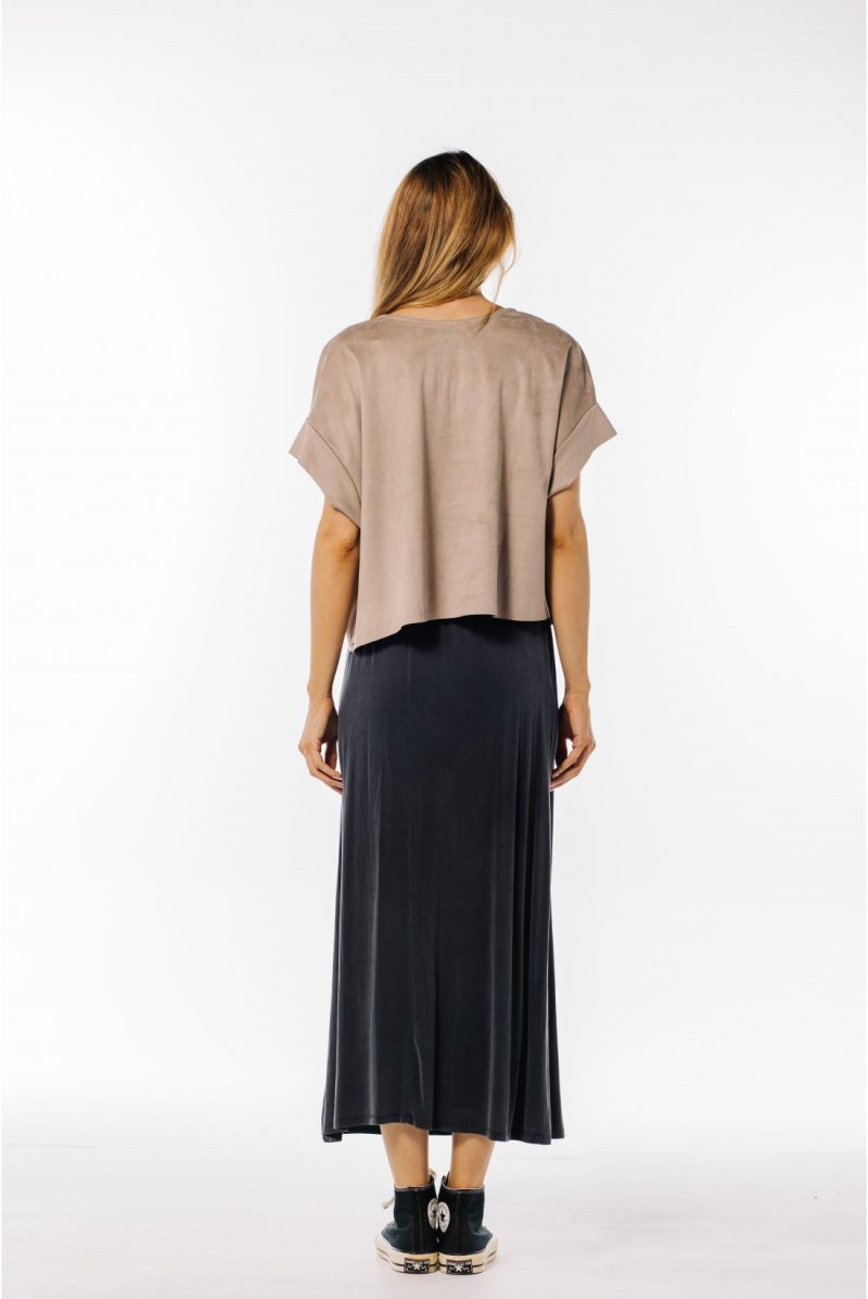 FALDA CUPRO GRIS - Imagen 2