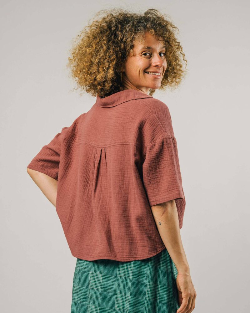 BLUSA BUBBLE GRANATE 100% ALGODÓN ORGÁNICO - Imagen 3