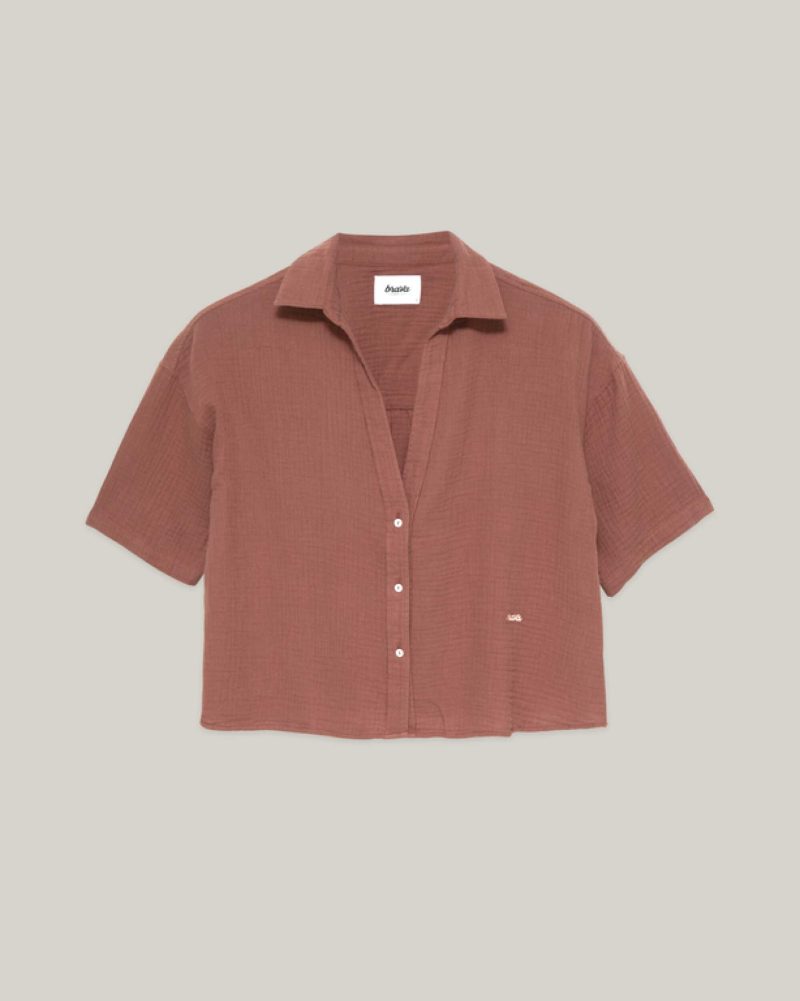 BLUSA BUBBLE GRANATE 100% ALGODÓN ORGÁNICO - Imagen 6