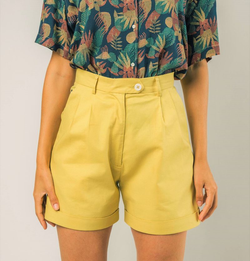 PANTALONES CORTOS LIMON DE ALGODÓN ORGÁNICO