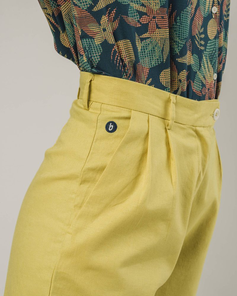 PANTALONES CORTOS LIMON DE ALGODÓN ORGÁNICO - Imagen 2