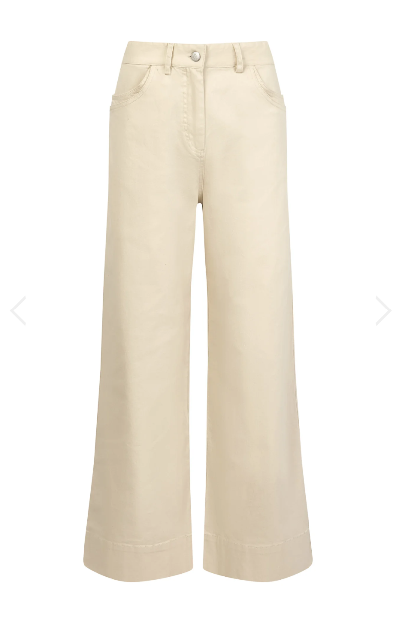 PANTALÓN DE ALGODÓN ORGÁNICO CREMA - Imagen 2
