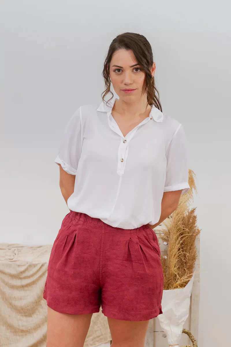 BLUSA CORTE CLASICO BLANCA - Imagen 2